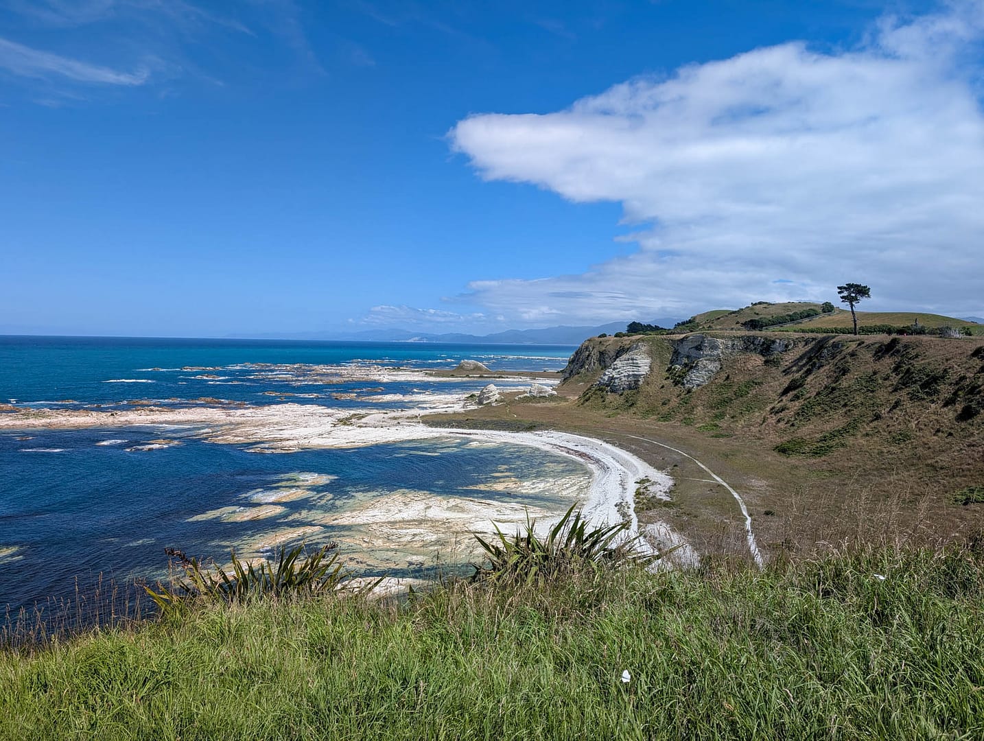 point of land with rocks near shore