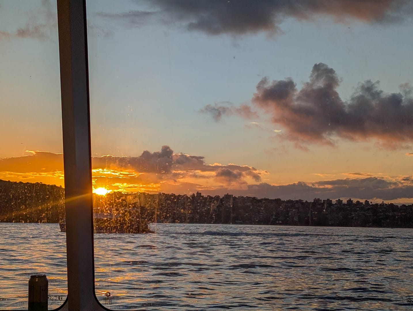 sunset from ferry