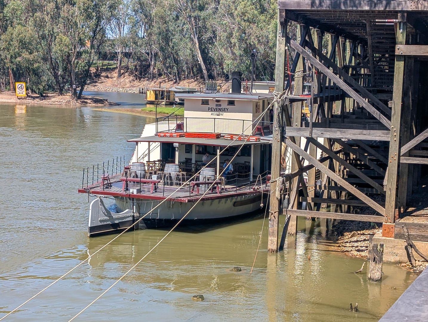 paddle wheeler at dock