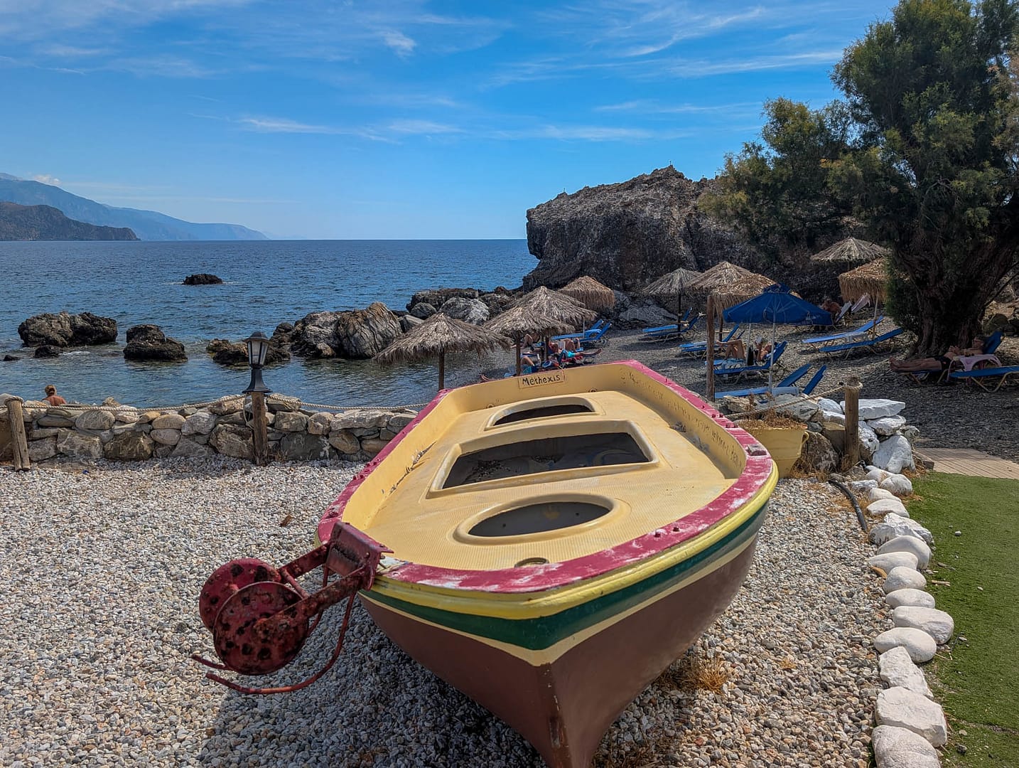 rowboat on beach
