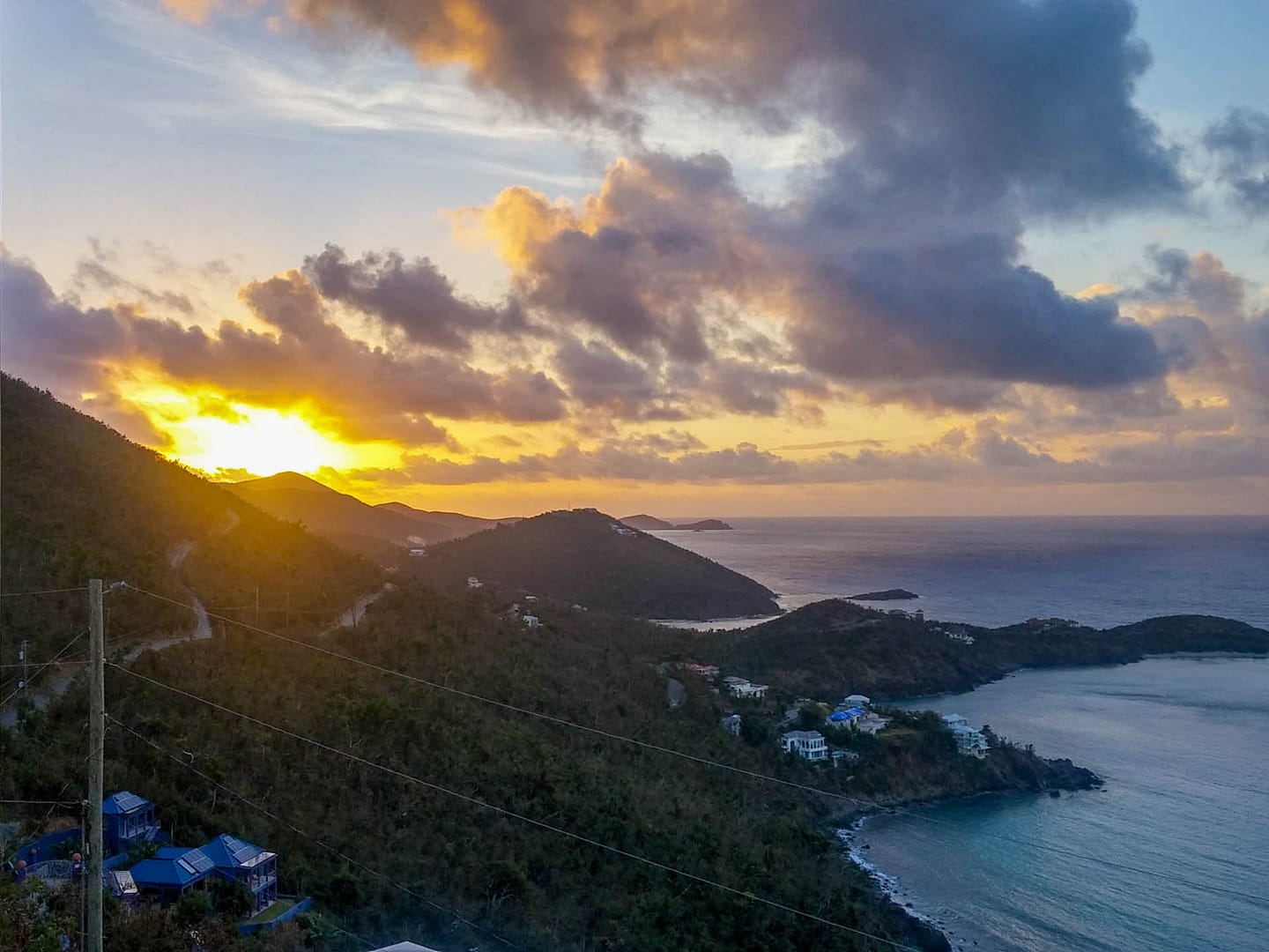 Sunset view from our Airbnb