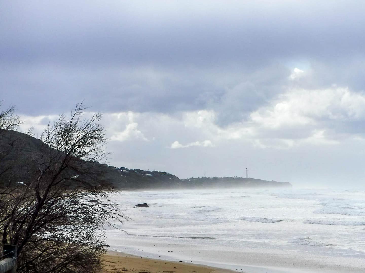 coastline with waves