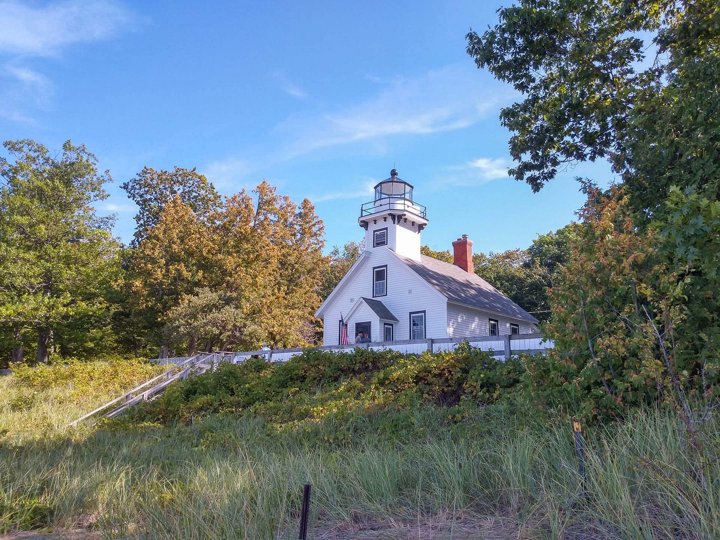 lighthouse on Mission peninsula