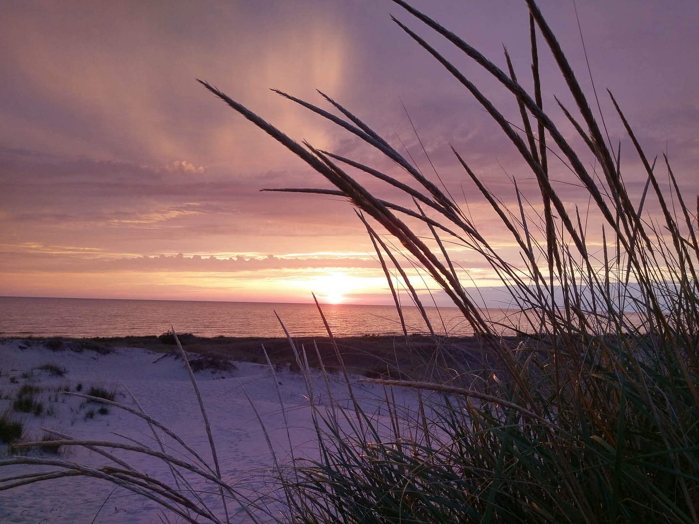 sunset over Lake Michigan
