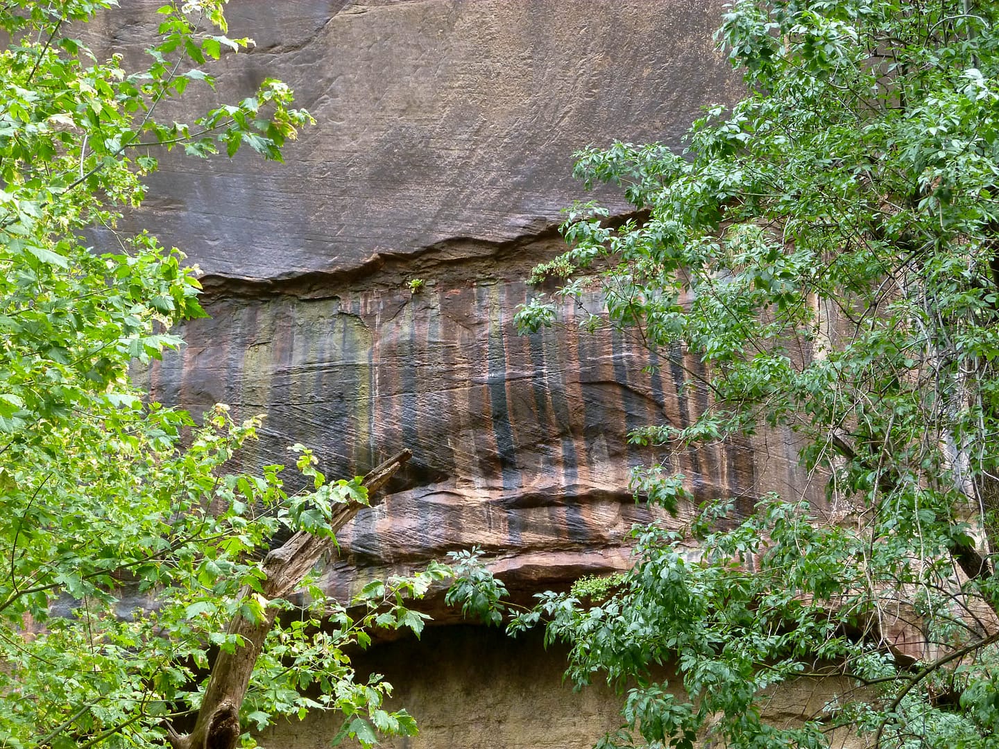 colorful rock wall