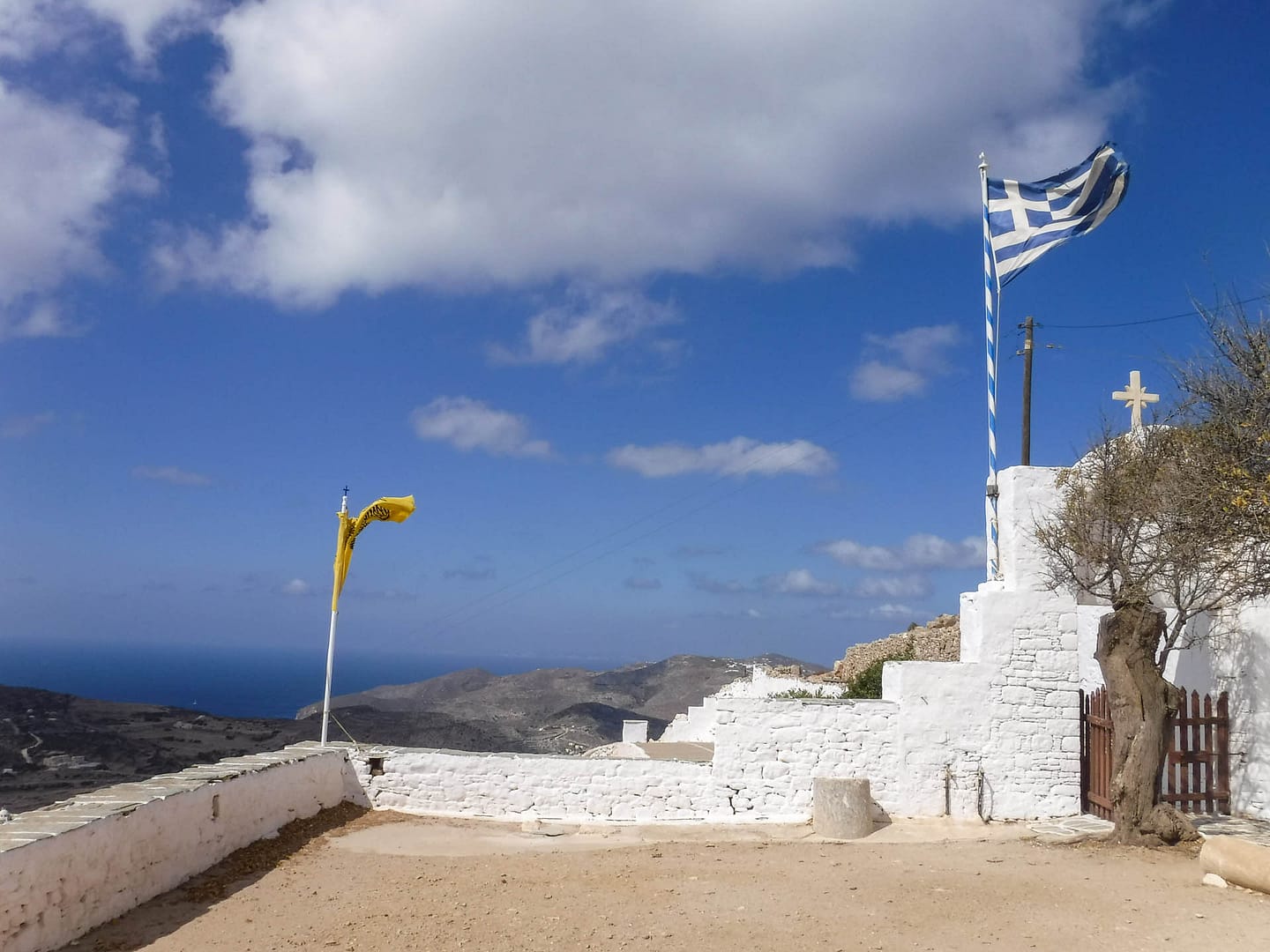 flags in the wind