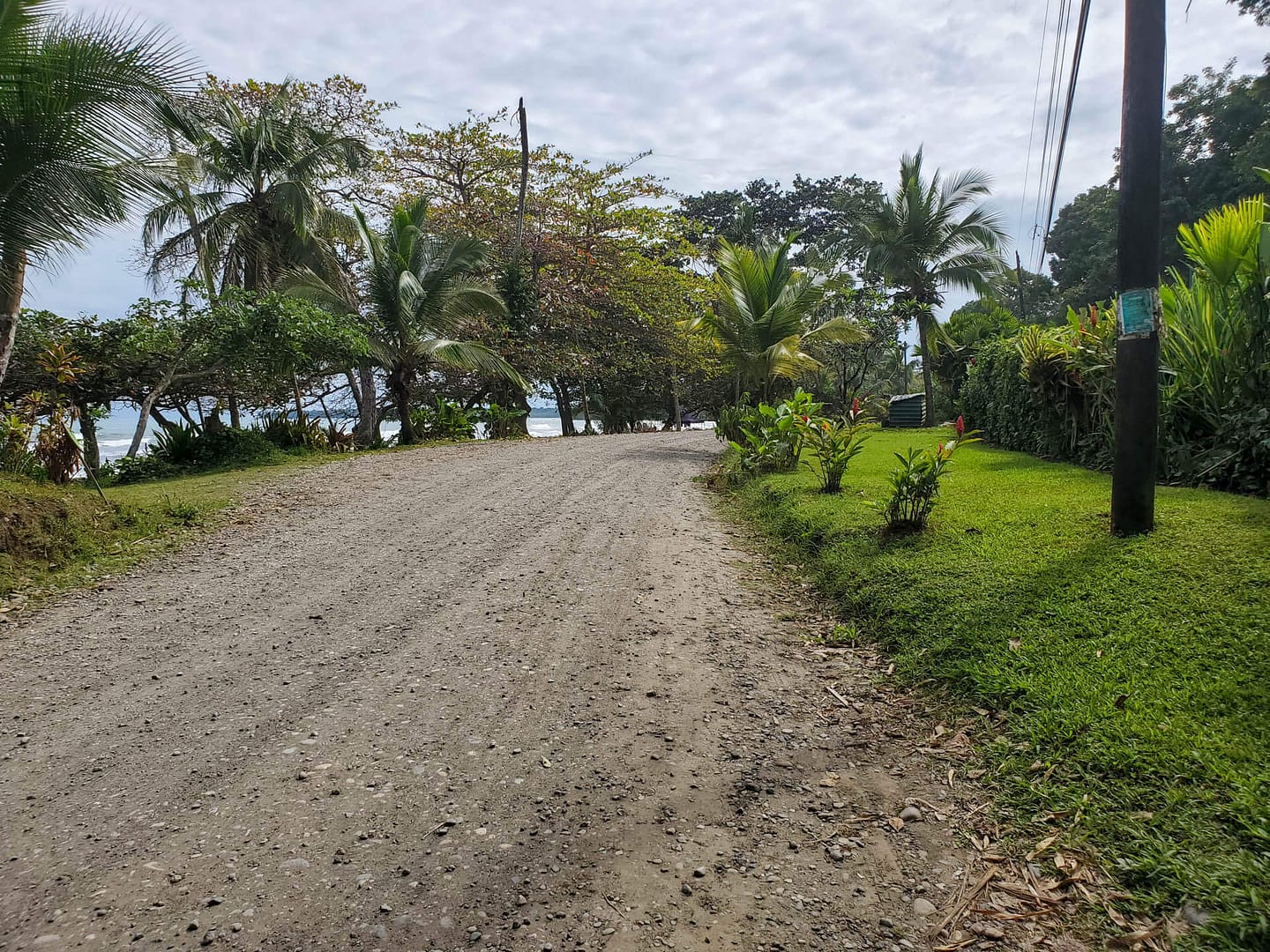 dirt road by the beach
