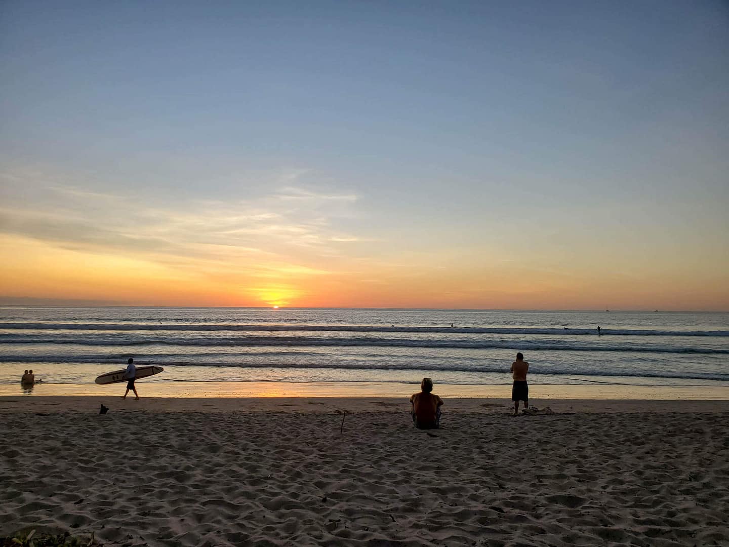PlayaGrande-01 Playa Grande sunset with surfer
