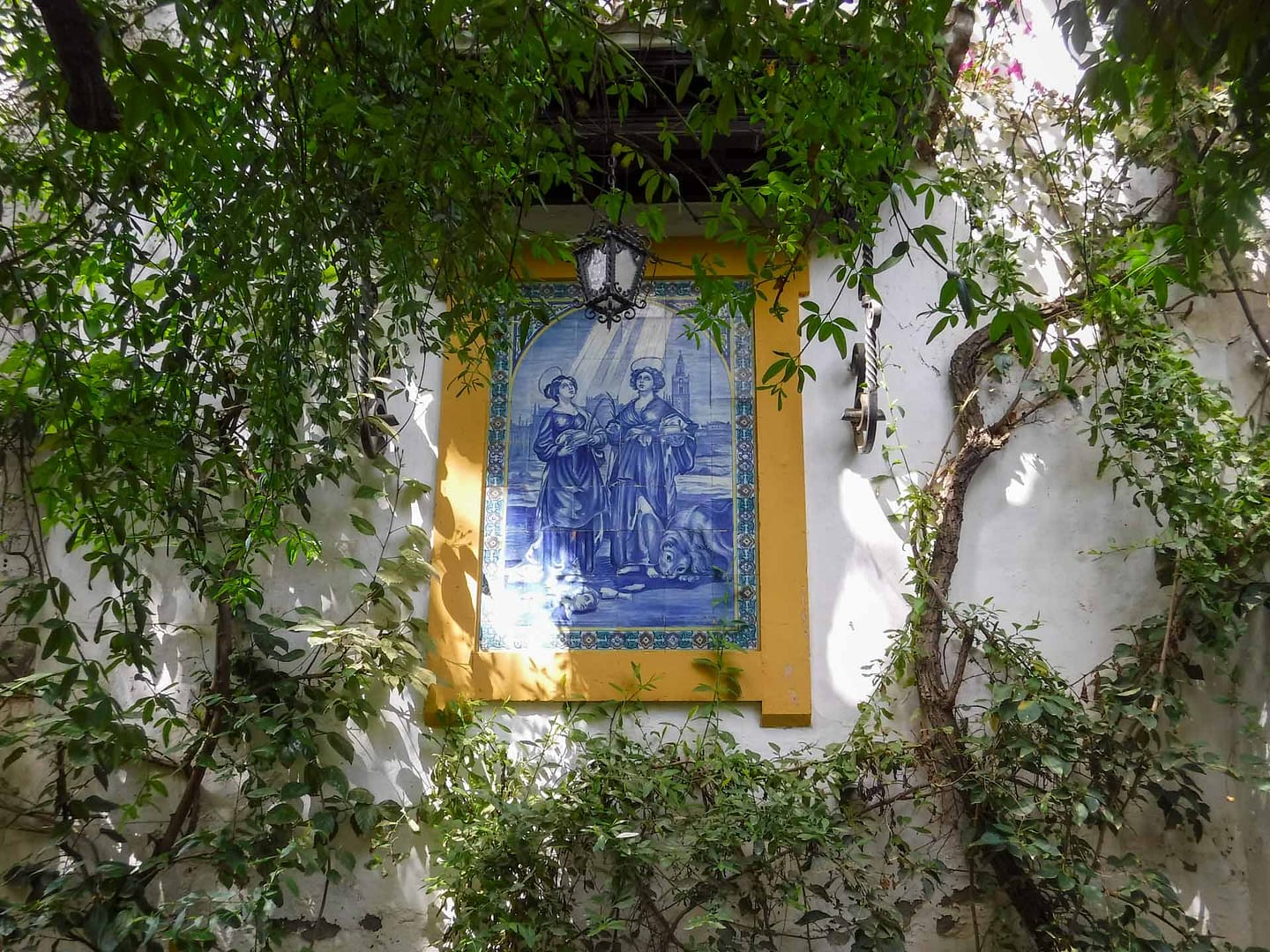 plaque of Seville's patron saints