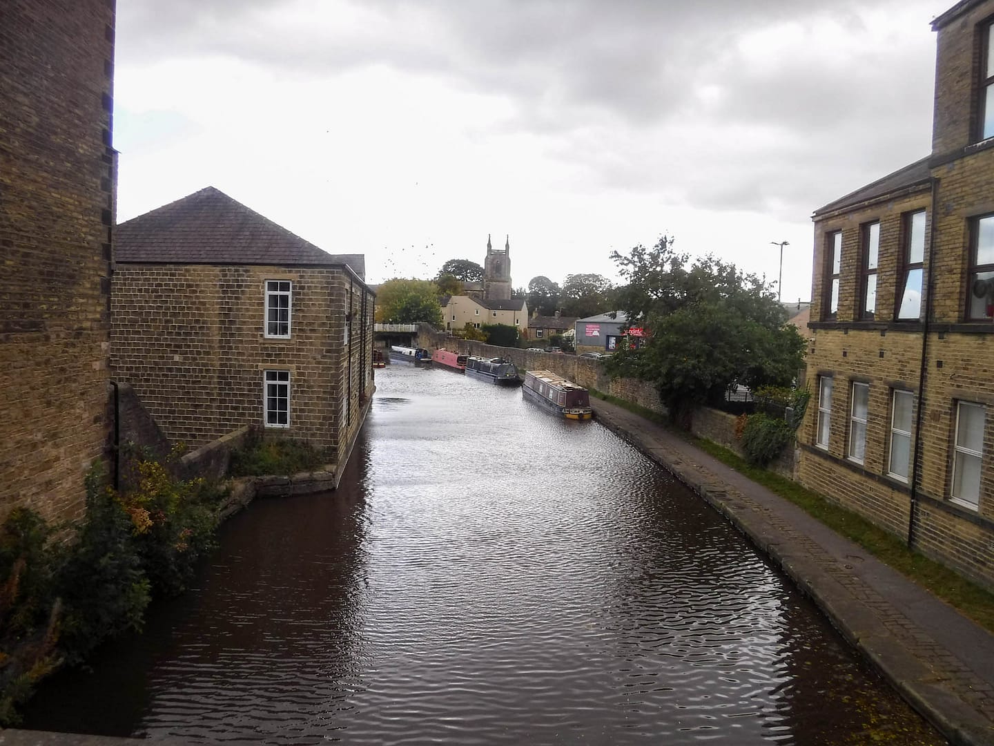 canal with longboats