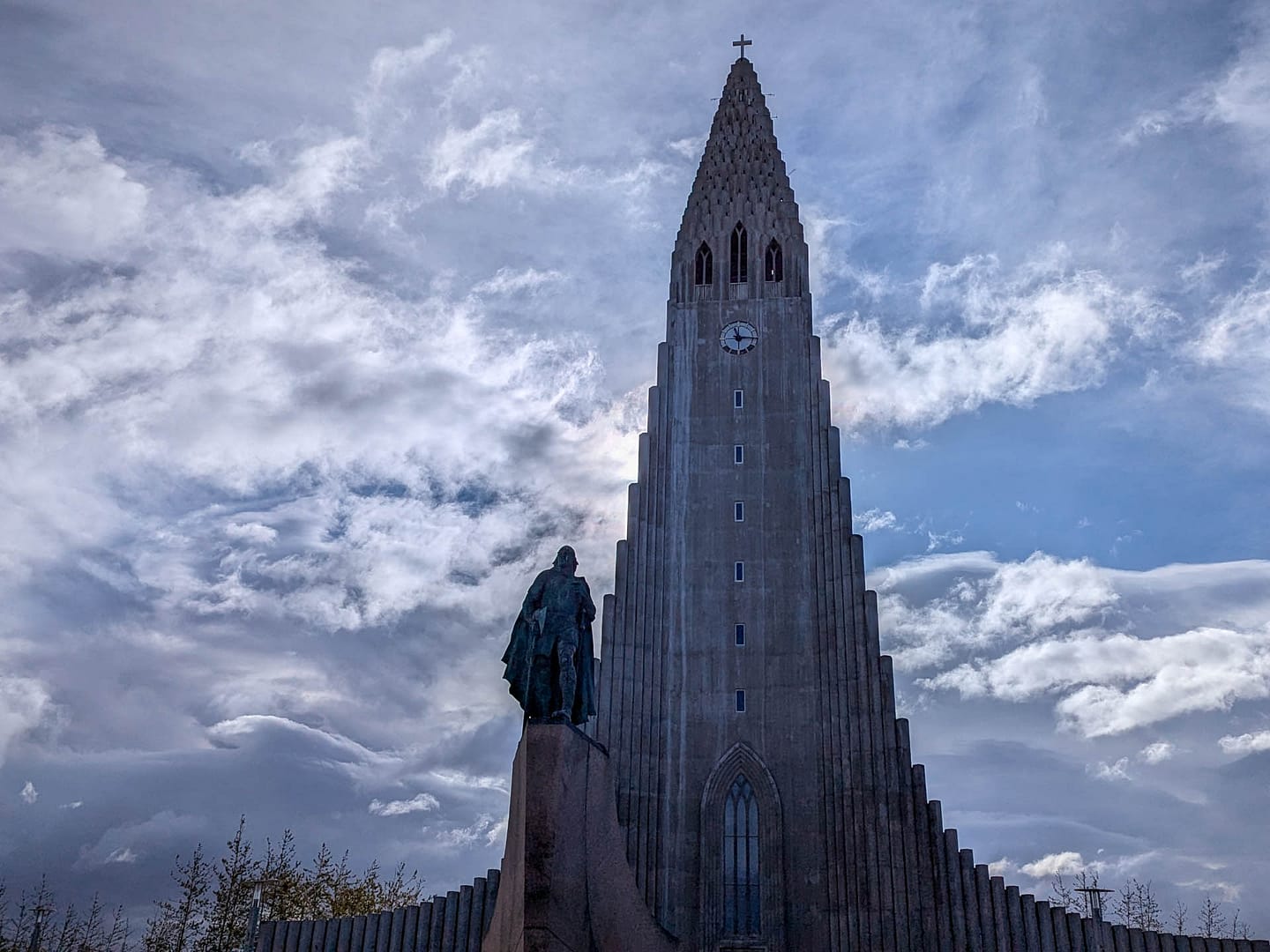Hallgrimskirka and statue