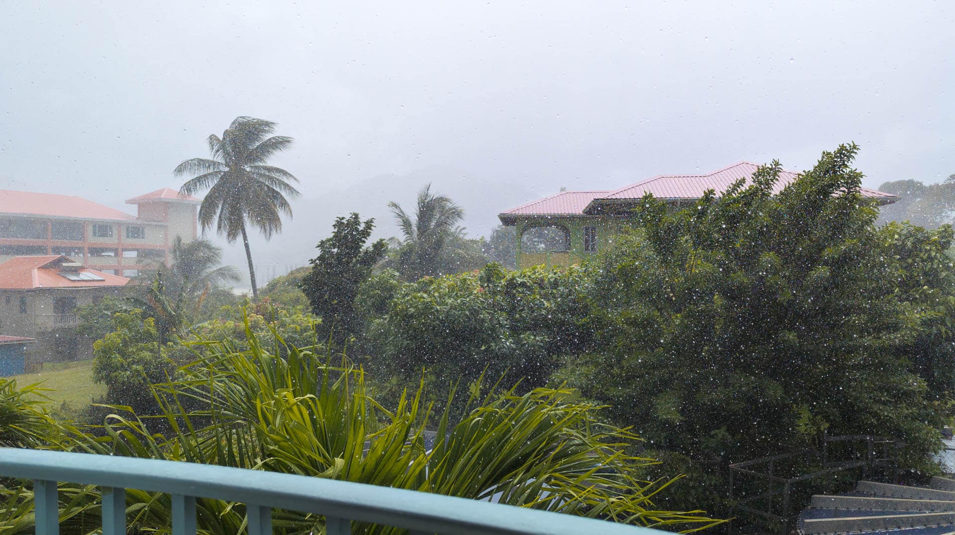 rain from terrace