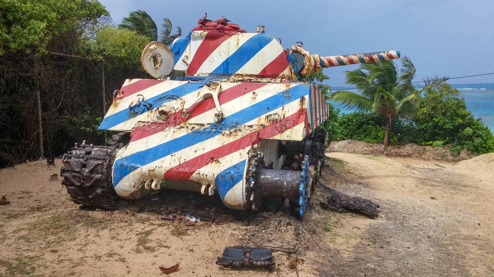 tank in campgroud