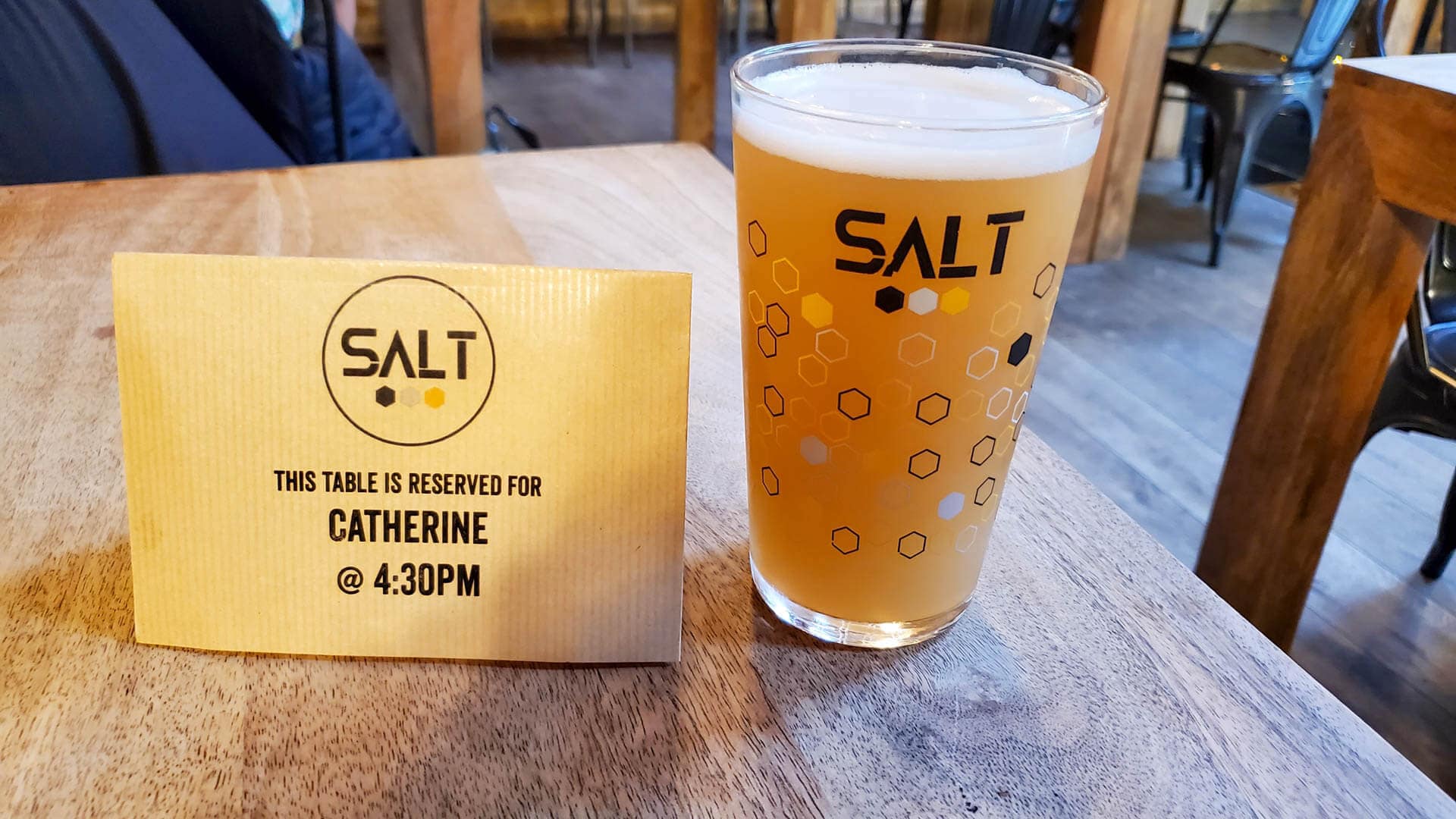 beer and reserved sign