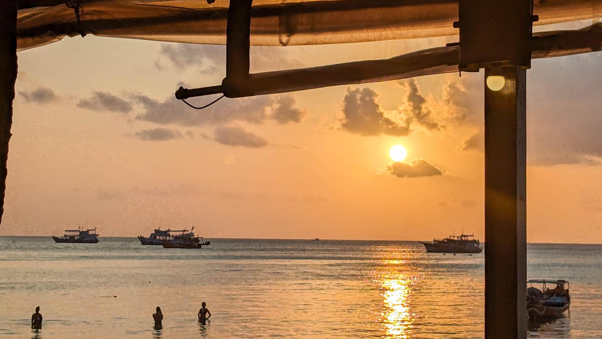 sunset on the beach