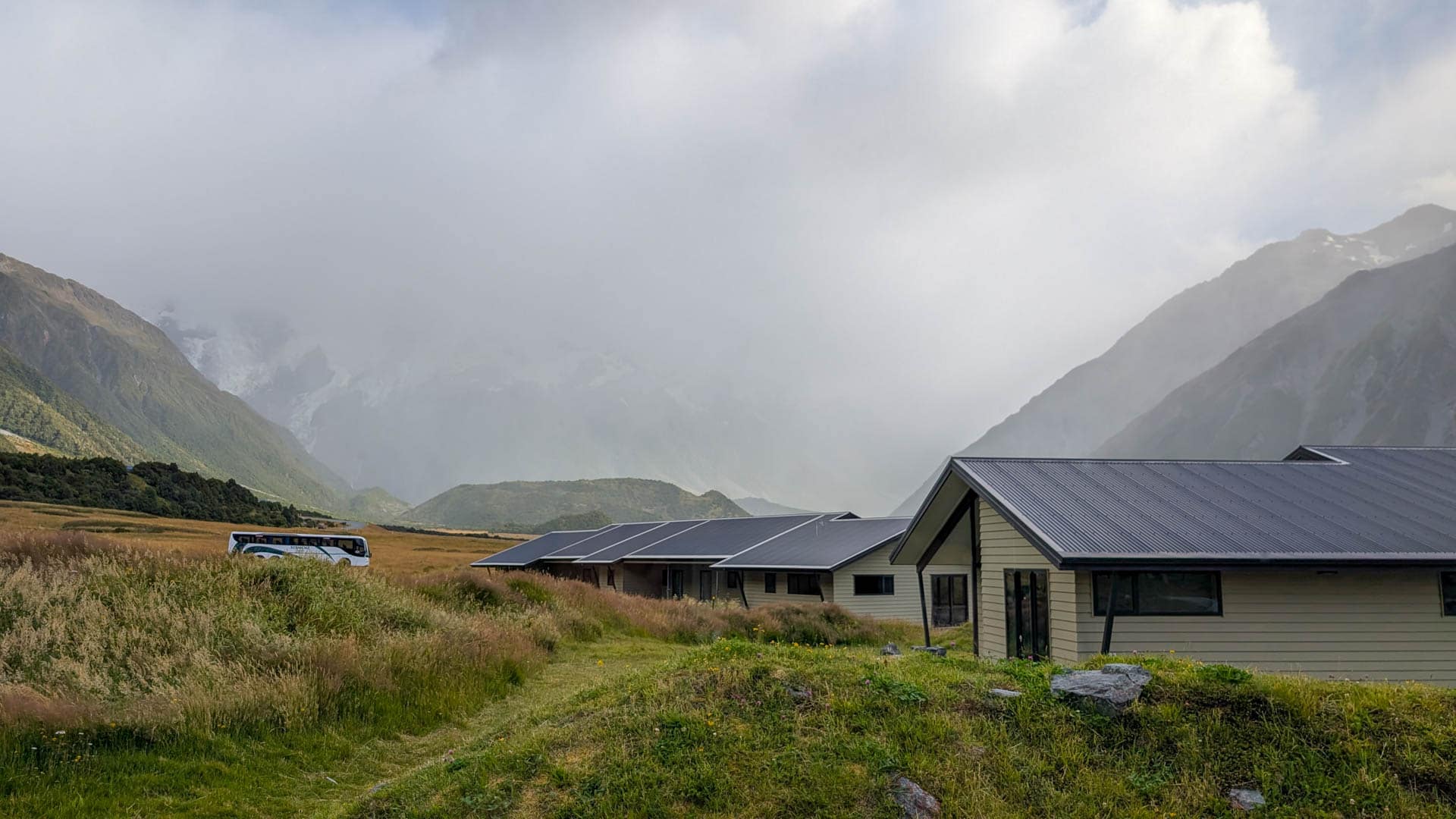 mountains obscured by clouds