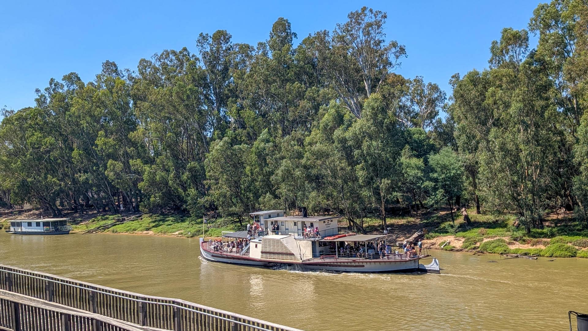 paddle steamer on the river