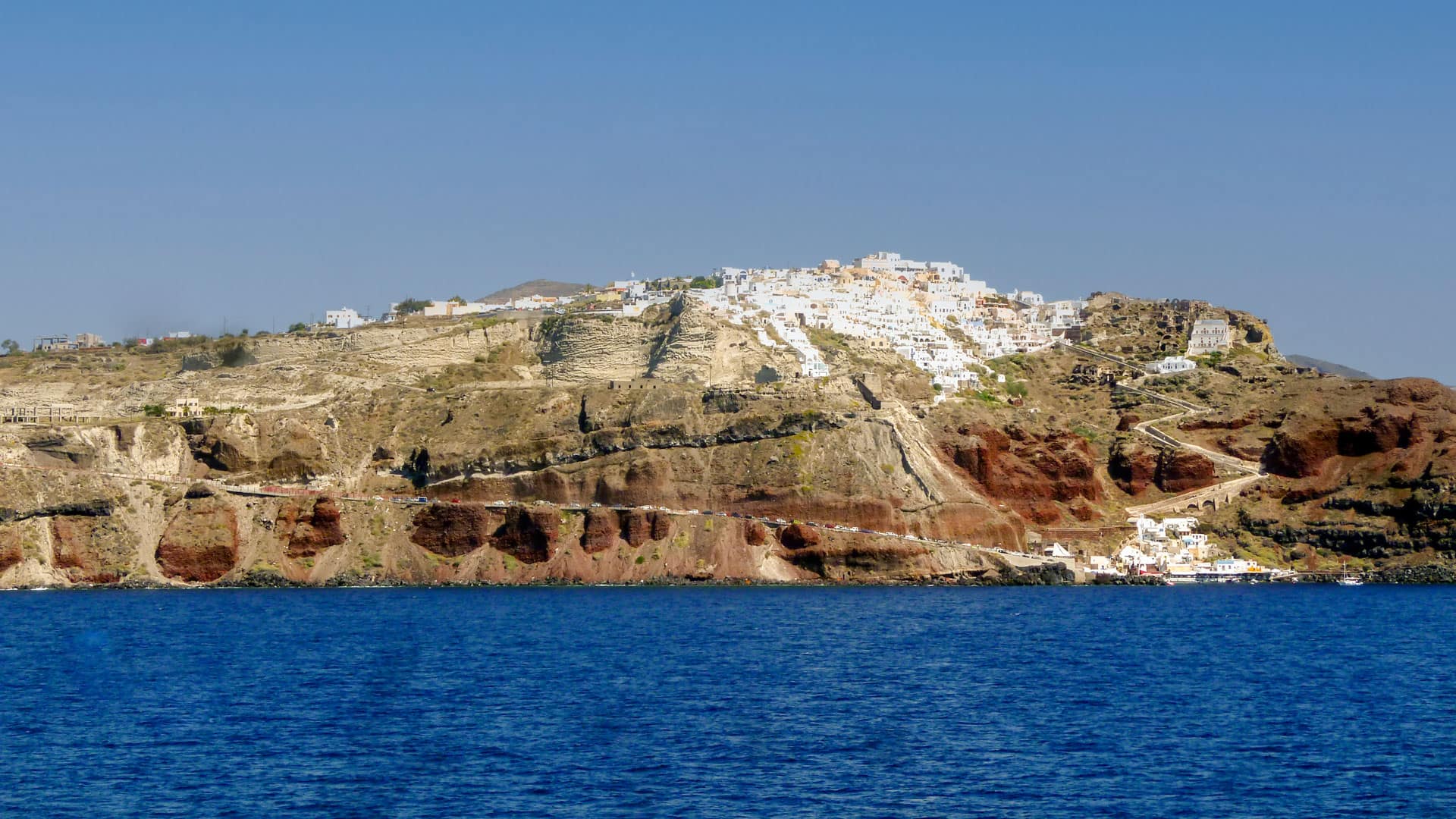 Santorini cliffs