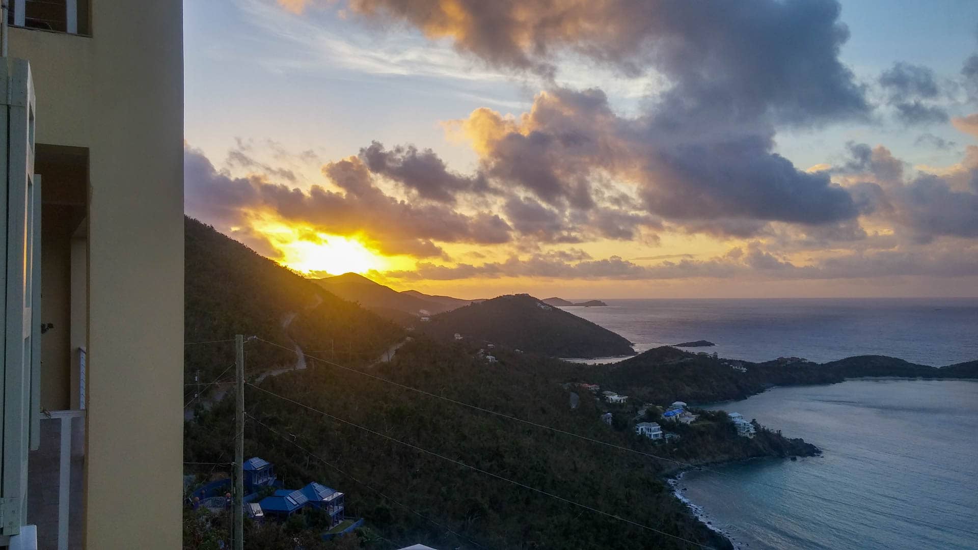 Sunset view from our Airbnb