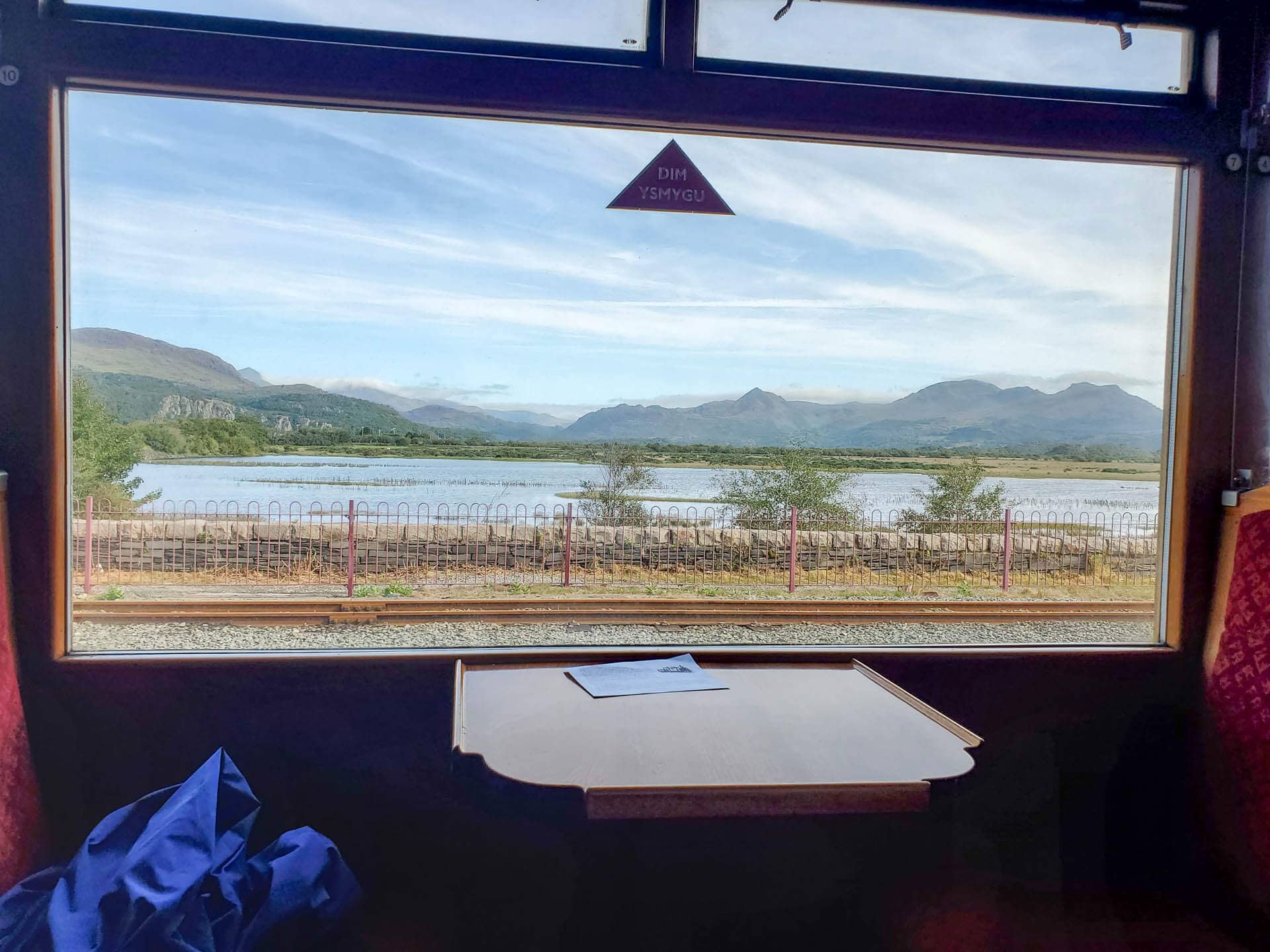 view from train window