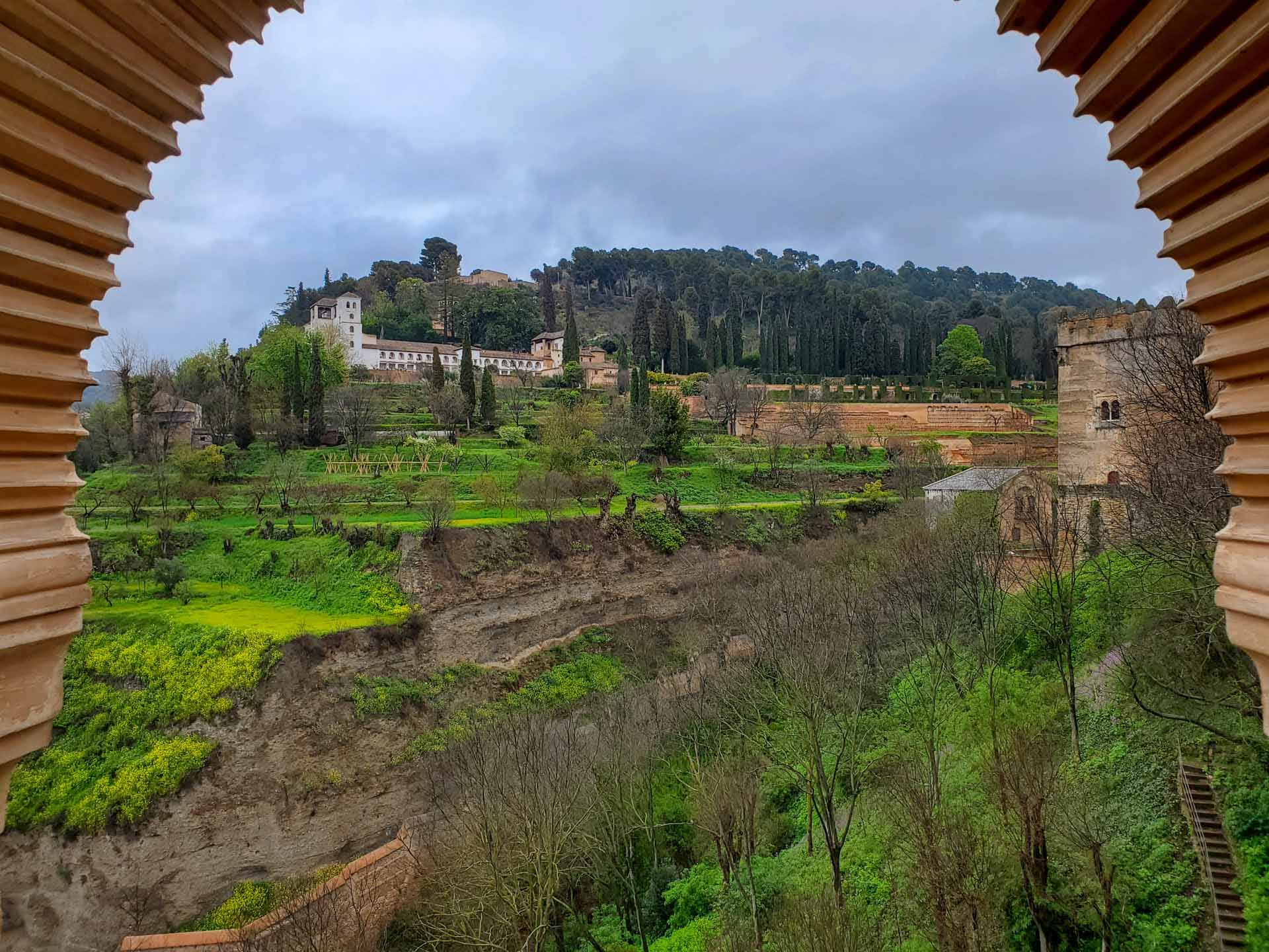 view of Generalife from Nazrid Palaces