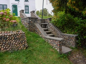 stairs at lighthouse on Leelanau