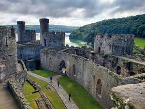 castle walls from tower