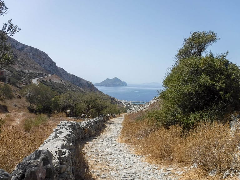 view of bay from trail