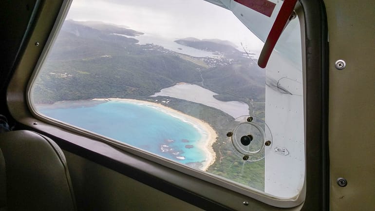 aerial view of Flamenco beach