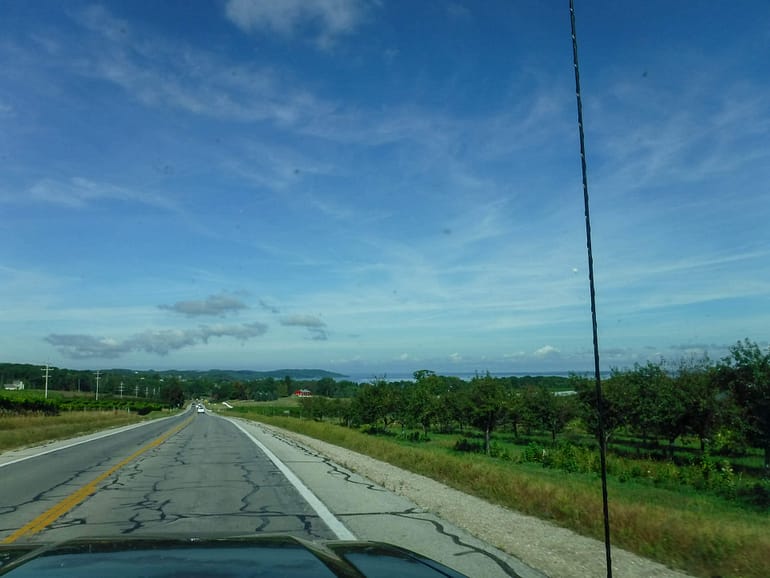 road on Mission peninsula