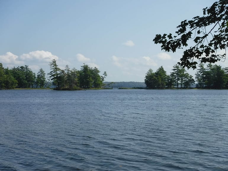 looking over Lost Lake to Hamlin Lake