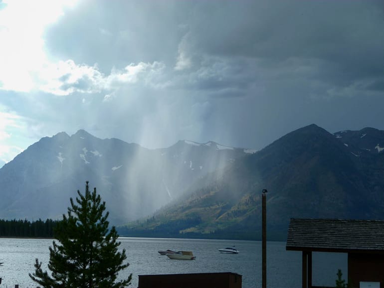 mountains with rain?