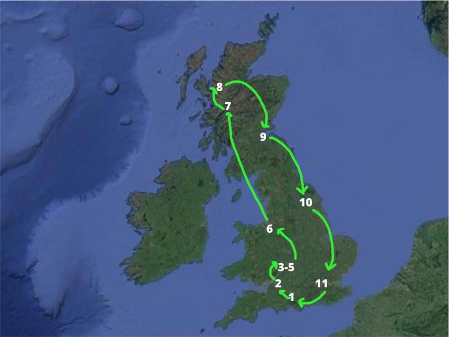 itinerary map