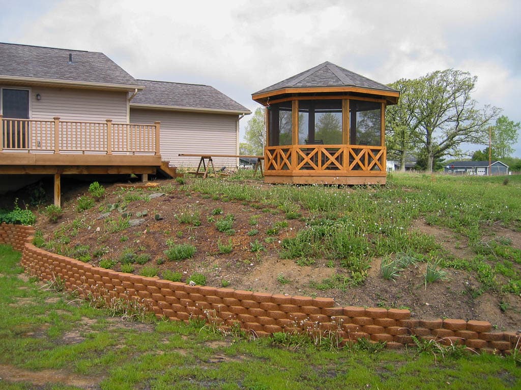 gazebo and slope
