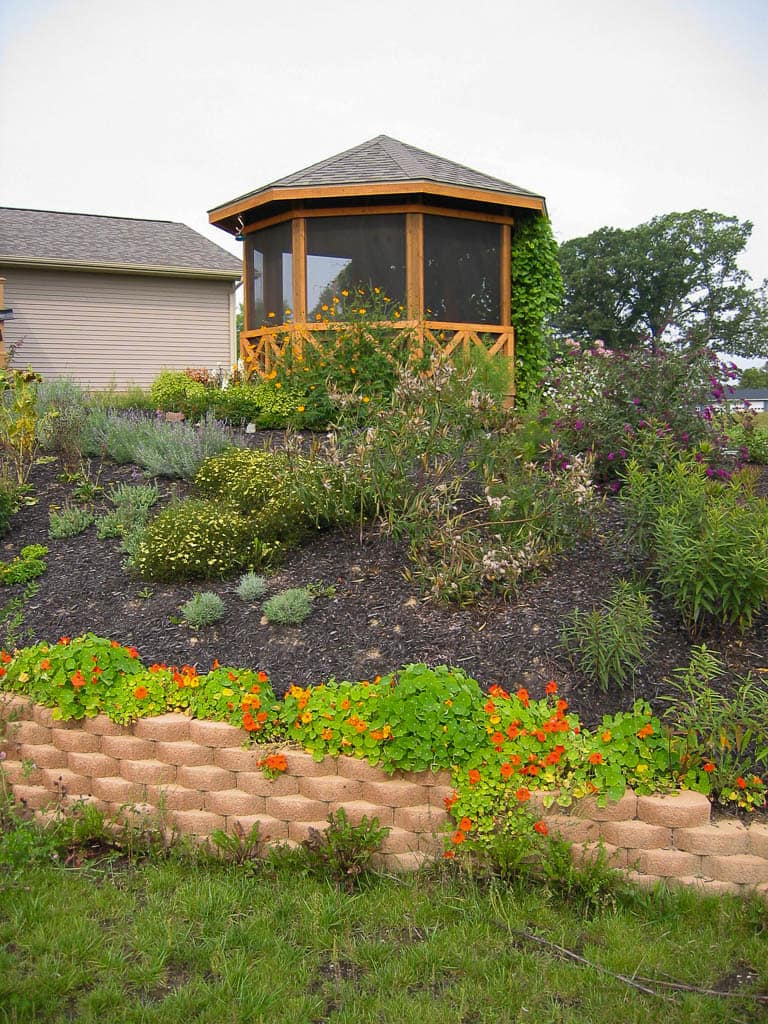 gazebo and slope