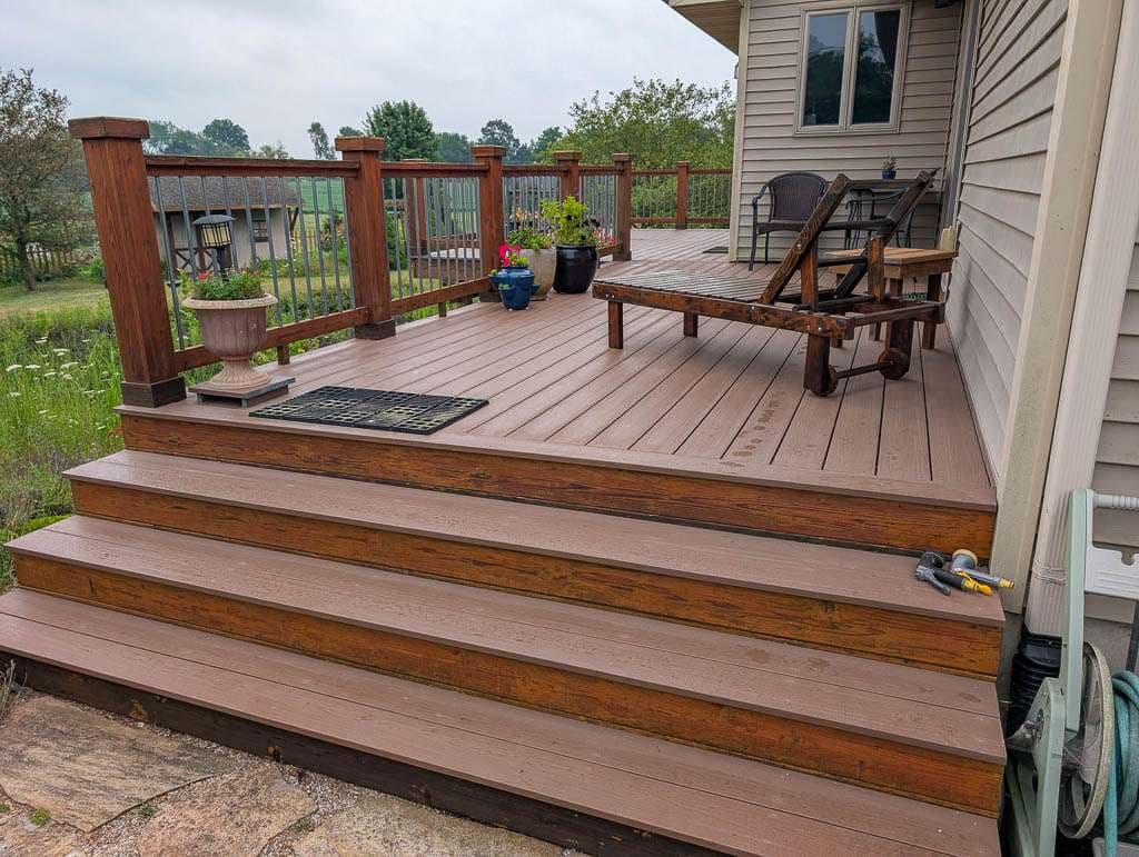 Deck-22 view of deck from flagstone patio