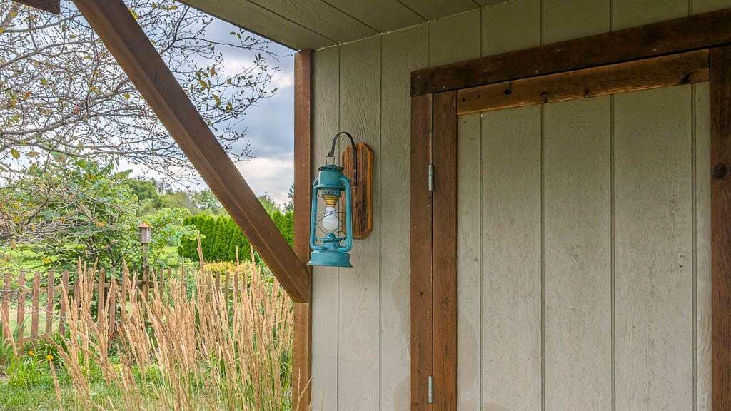 lantern on shed