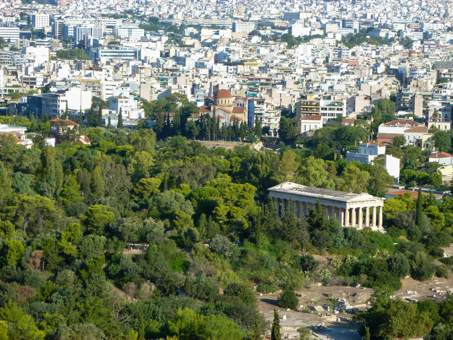 the Agora, from the Acropolis