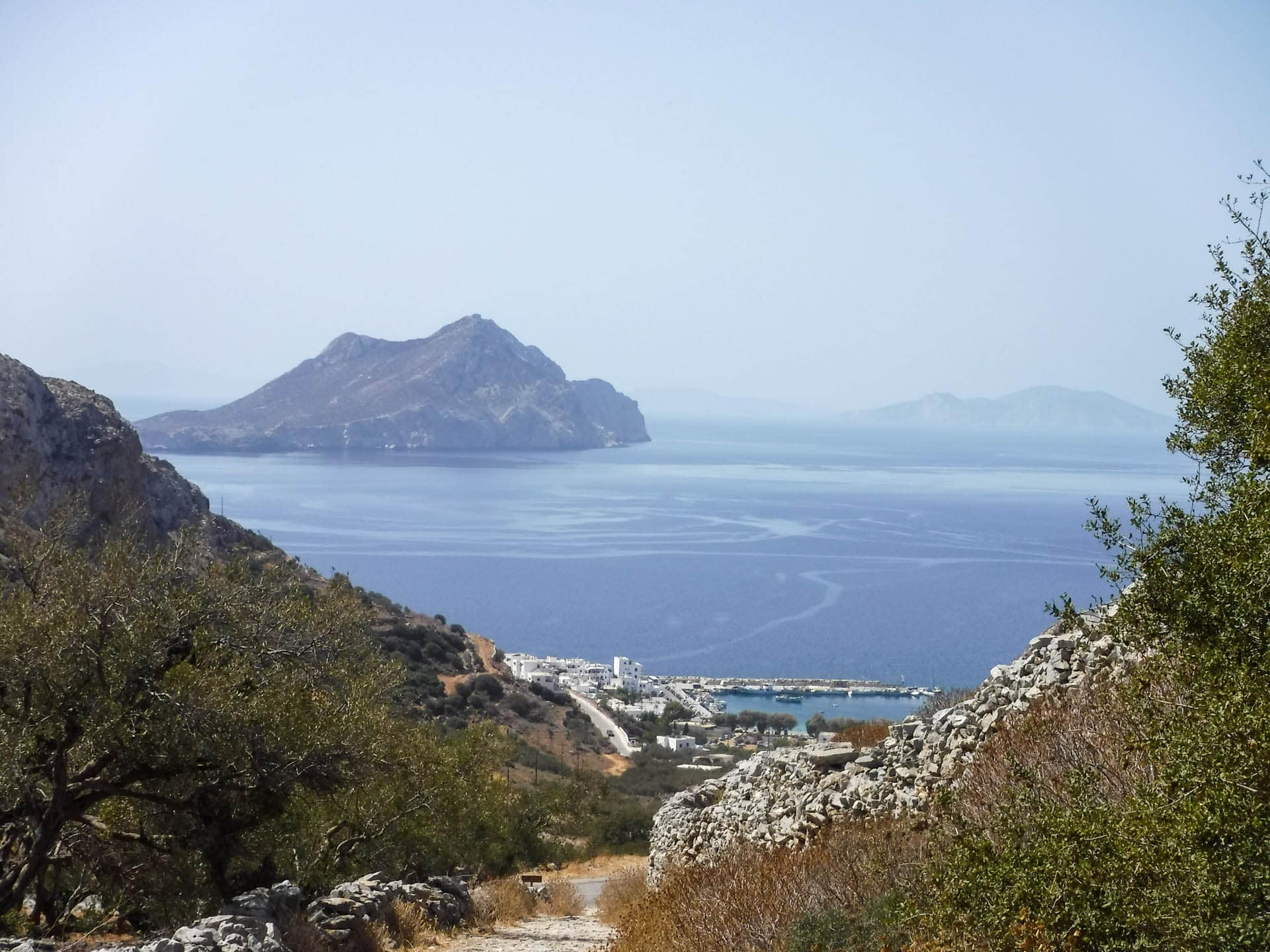 view of bay from trail