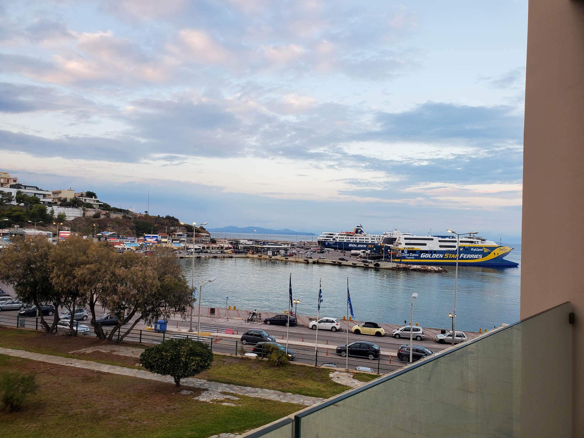 Rafina port view from room