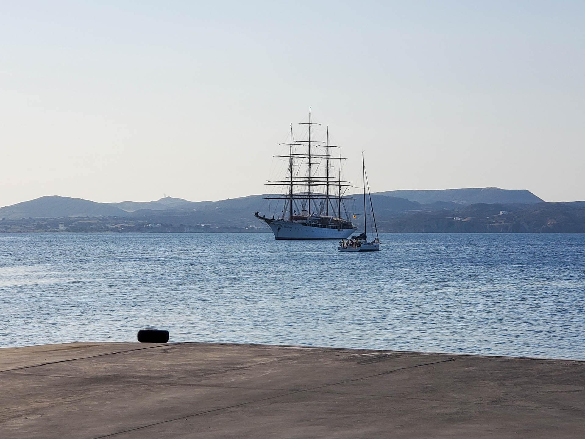 four masted sail boat