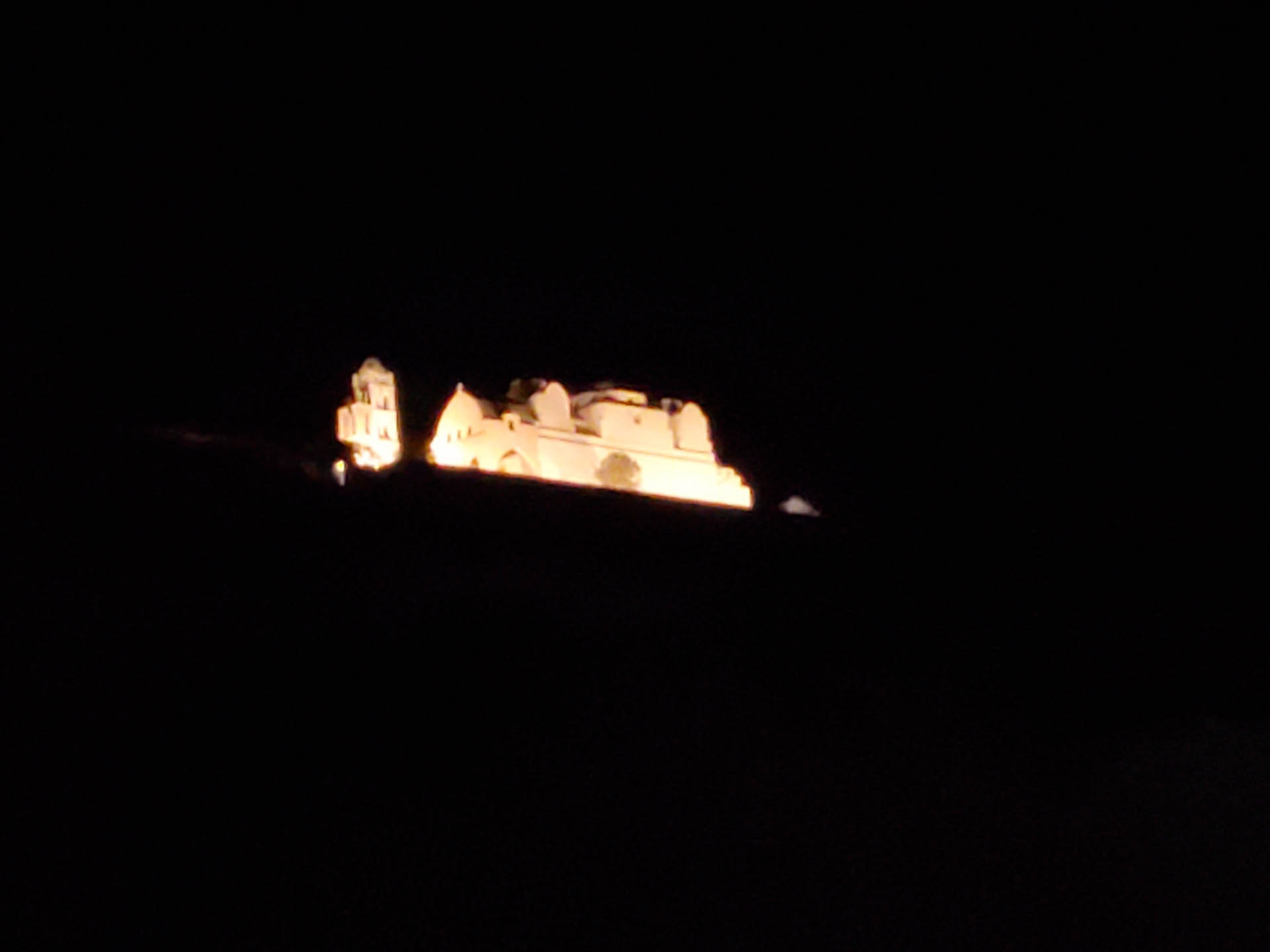 church at night