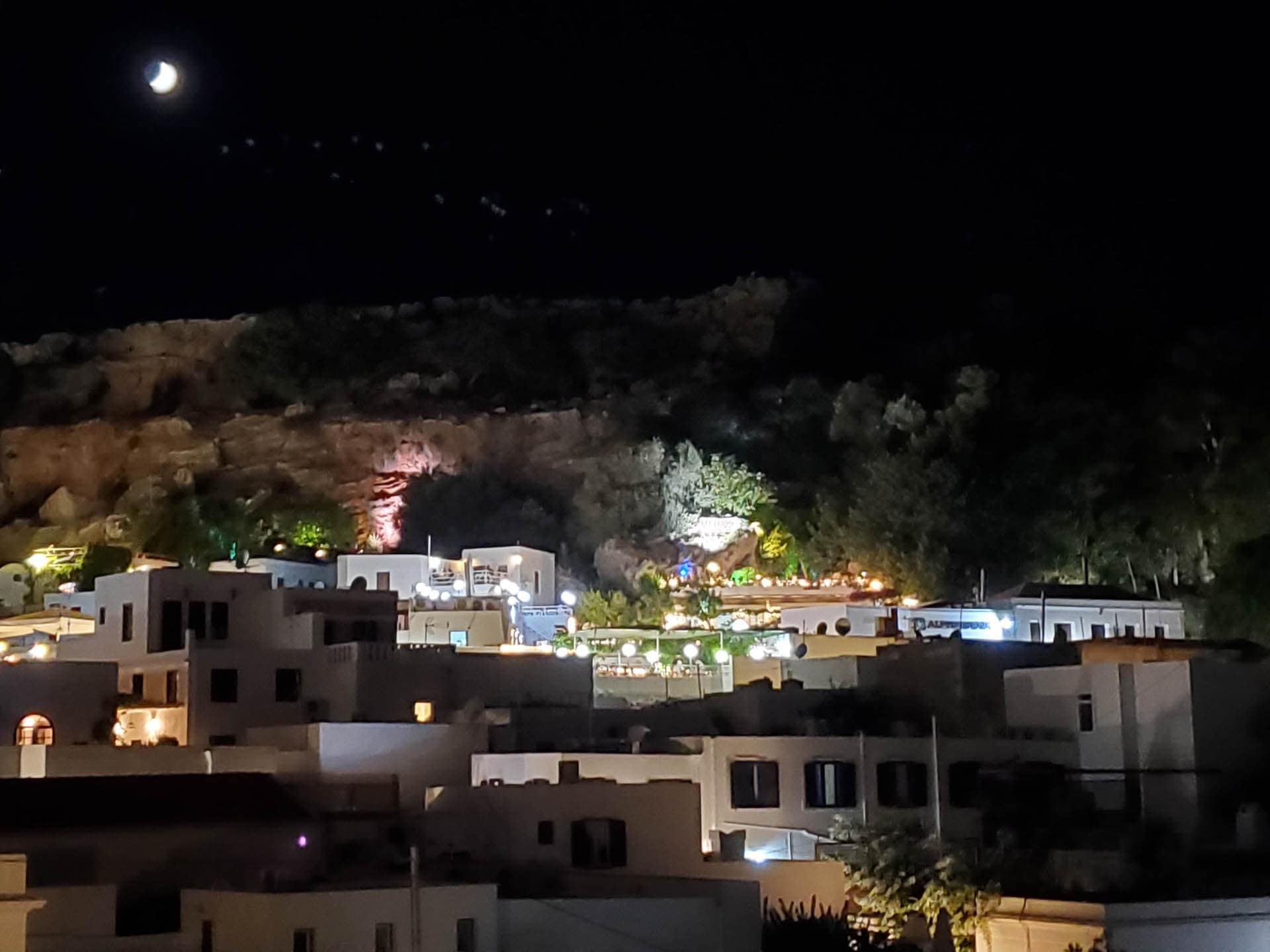 terrace view at night