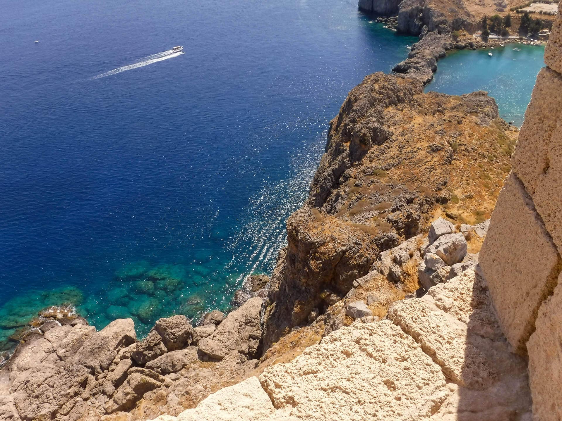 view of sea from acropolis