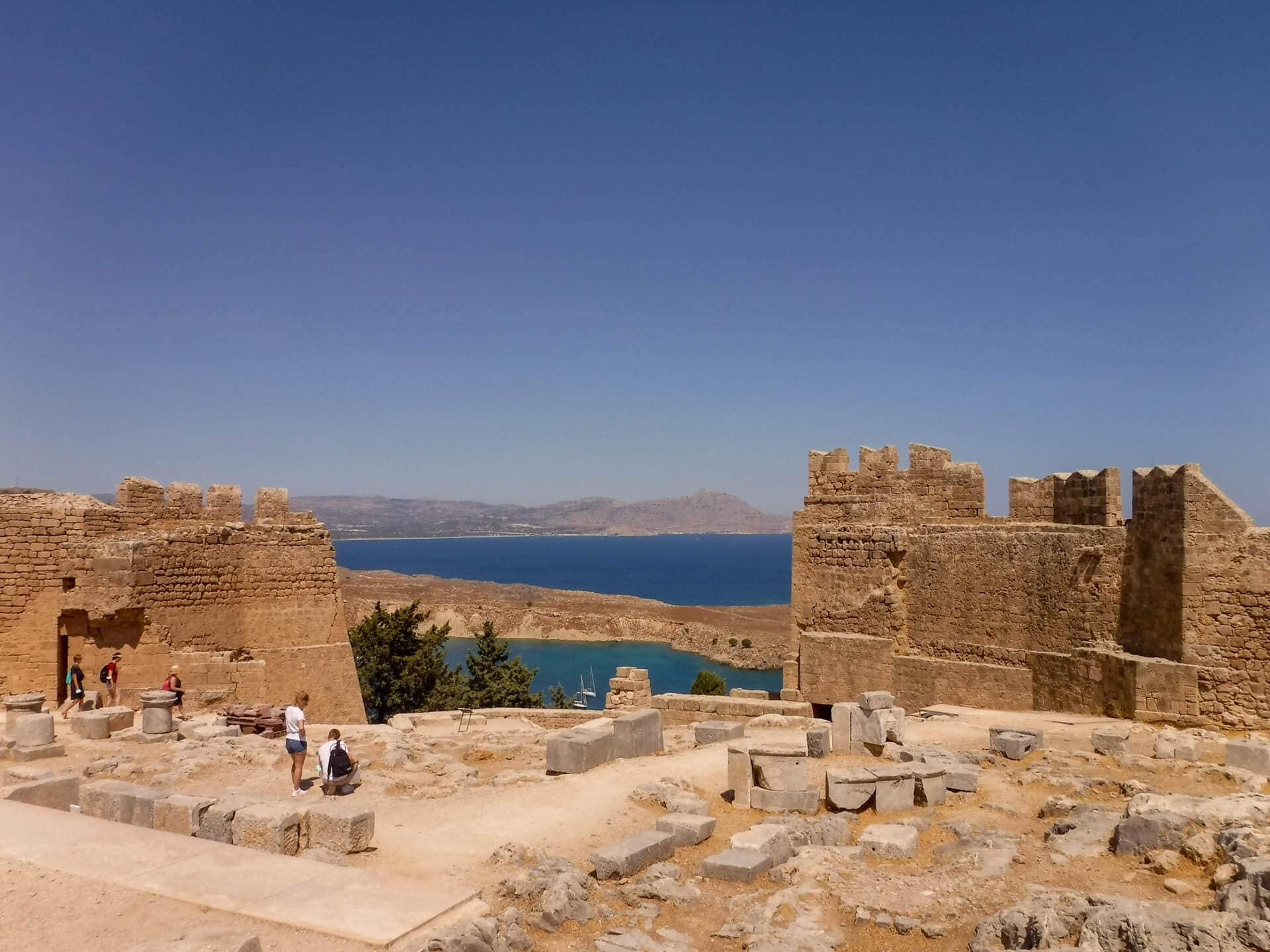 view of sea from acropolis