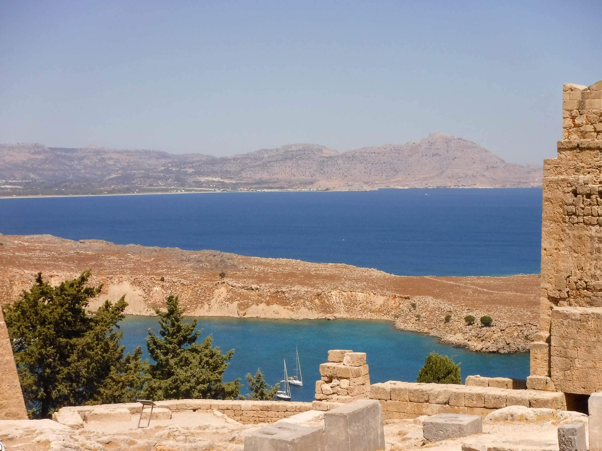 view of sea from acropolis