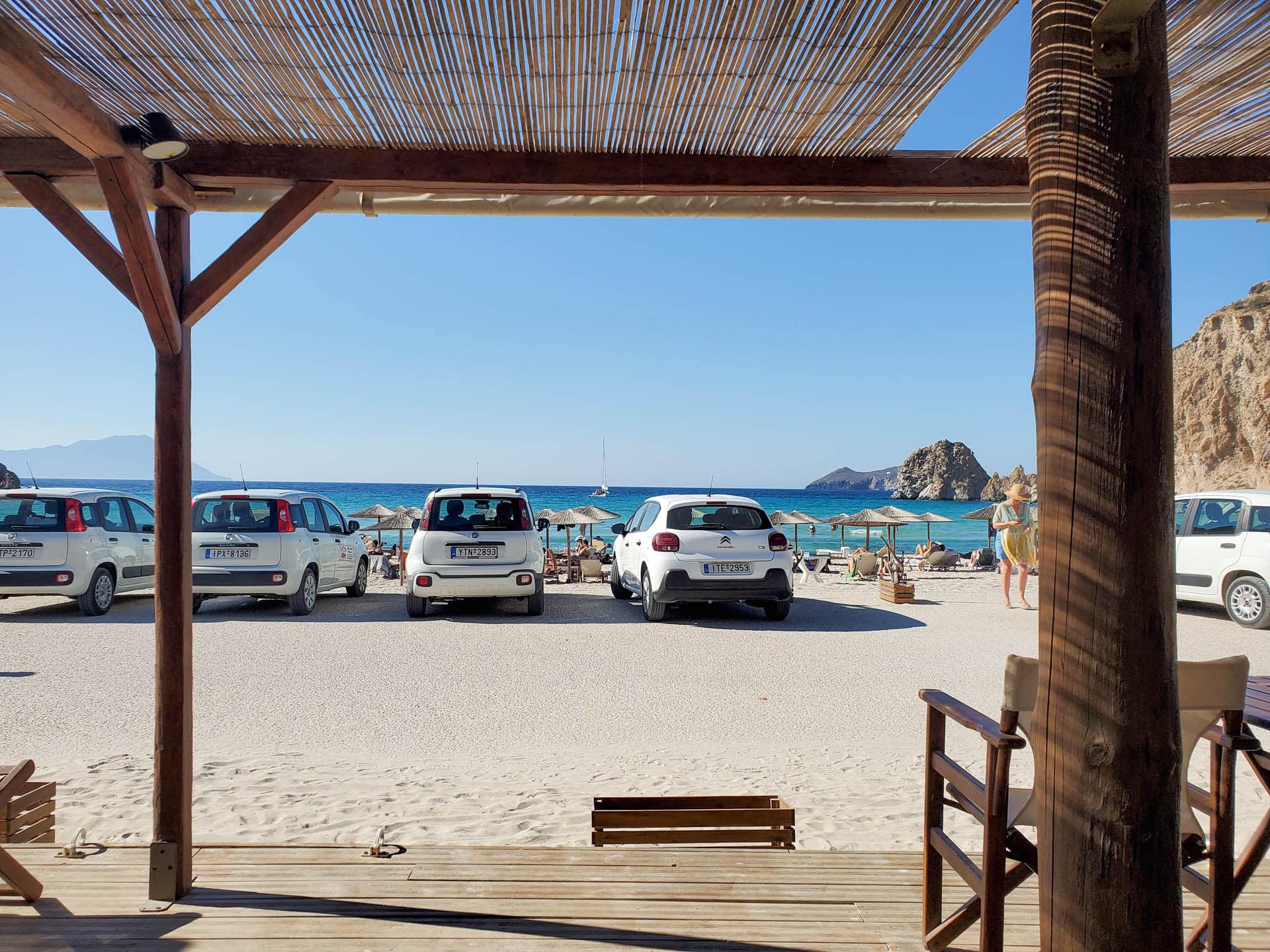 view from the beach bar