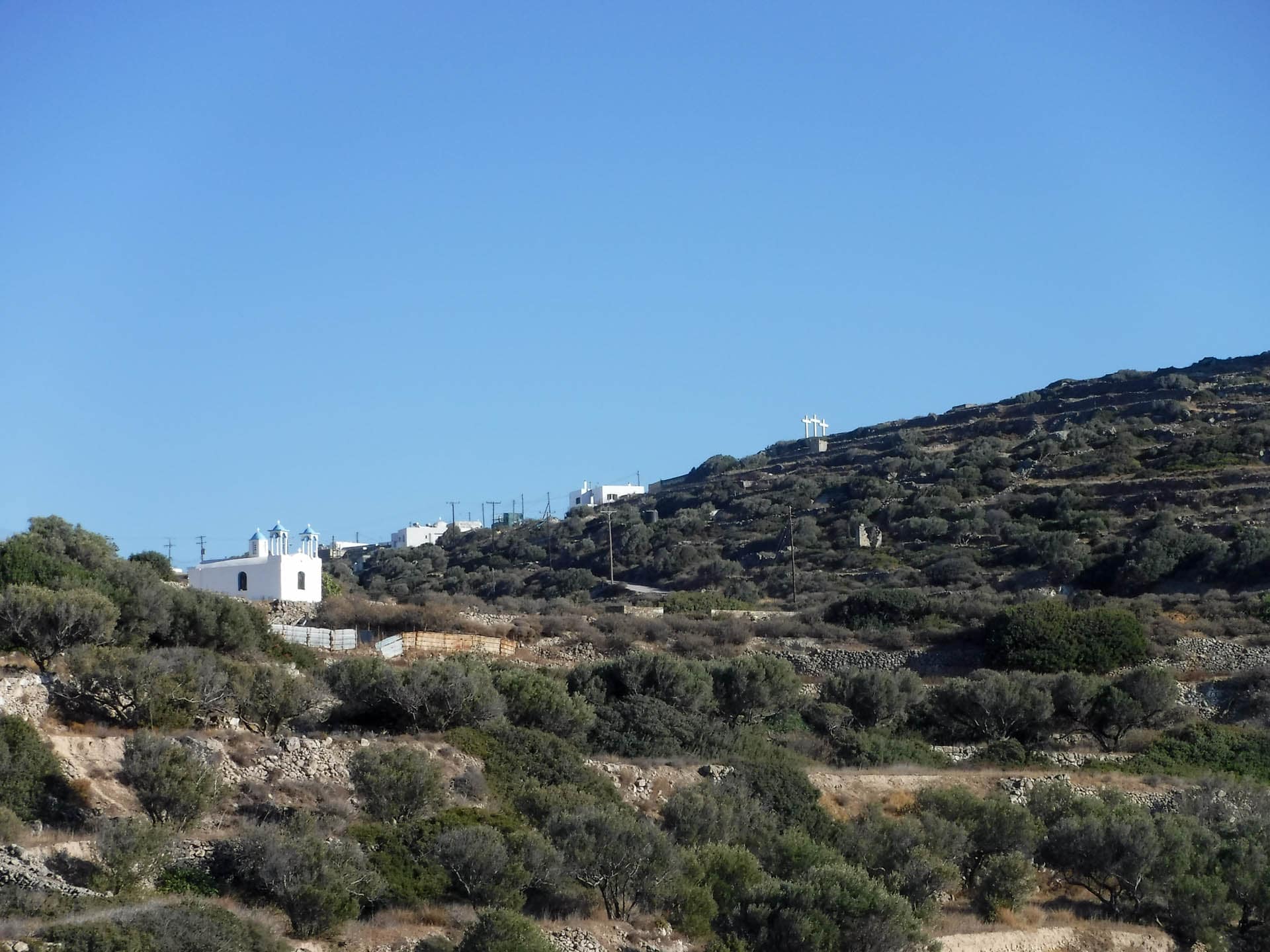 view heading back up the road