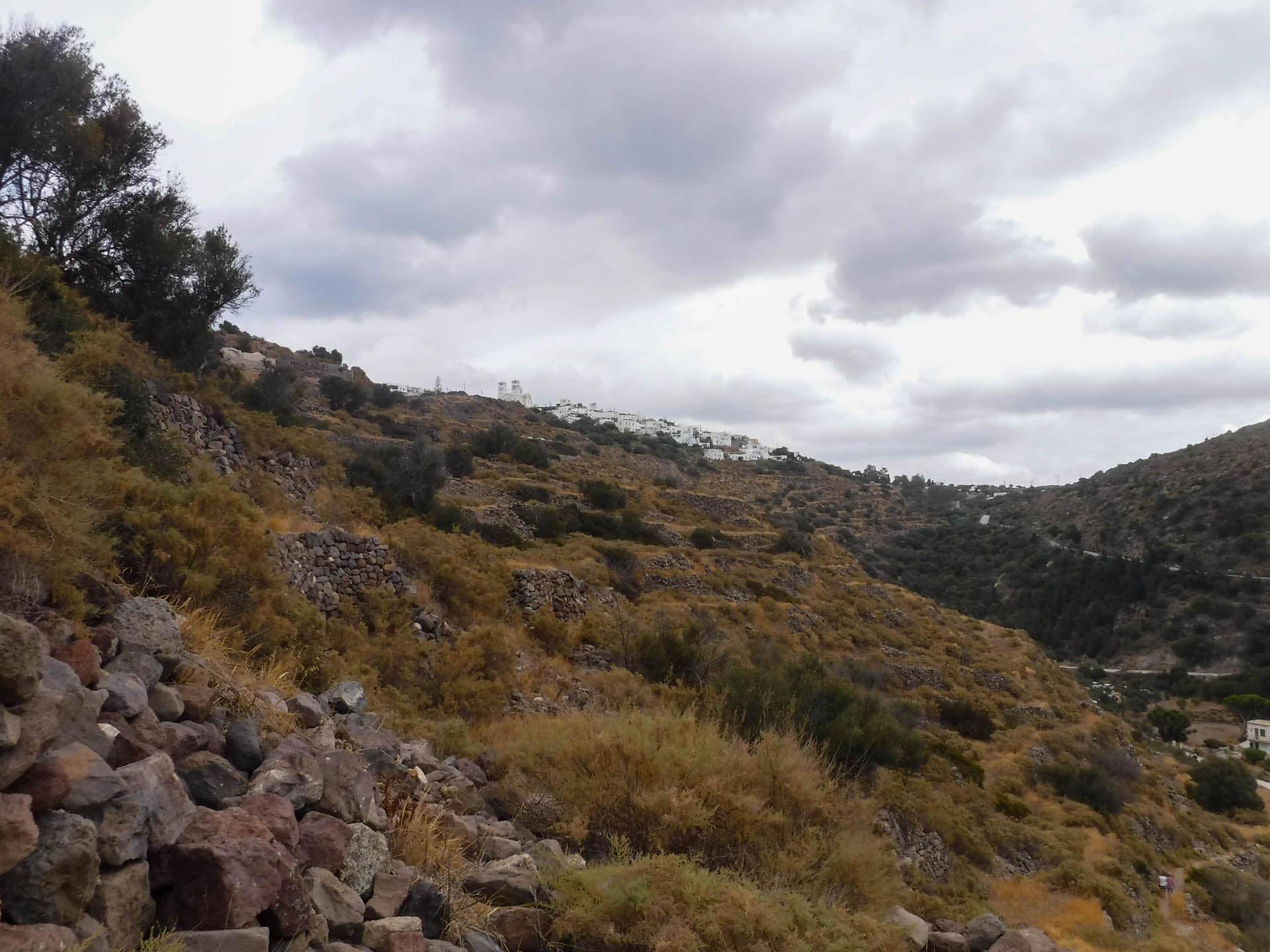 view up to village