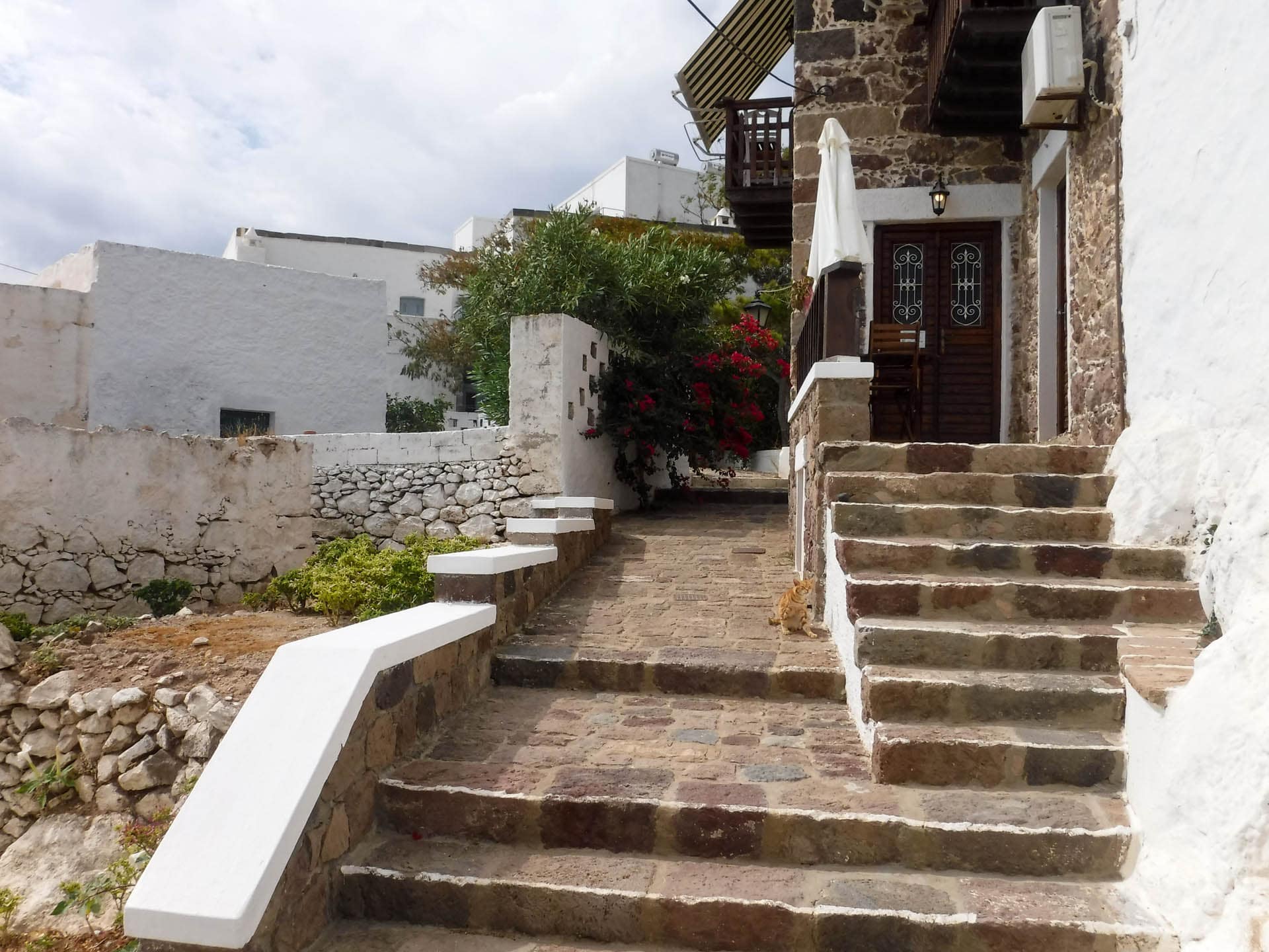 narrow street with stairs